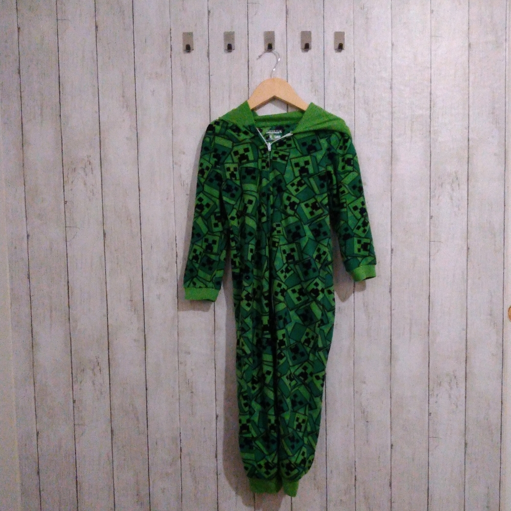 Minecraft Soft Fleece Footless Indie XSmall Onesie